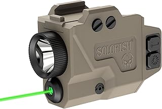 SOLOFISH Low Profile Beams for Guns, Magnetic Rechargeable Green Blue Red Beam for Pistol Handgun Rifle, Shockproof Green Dot Sight Compatible with Glock 17 19