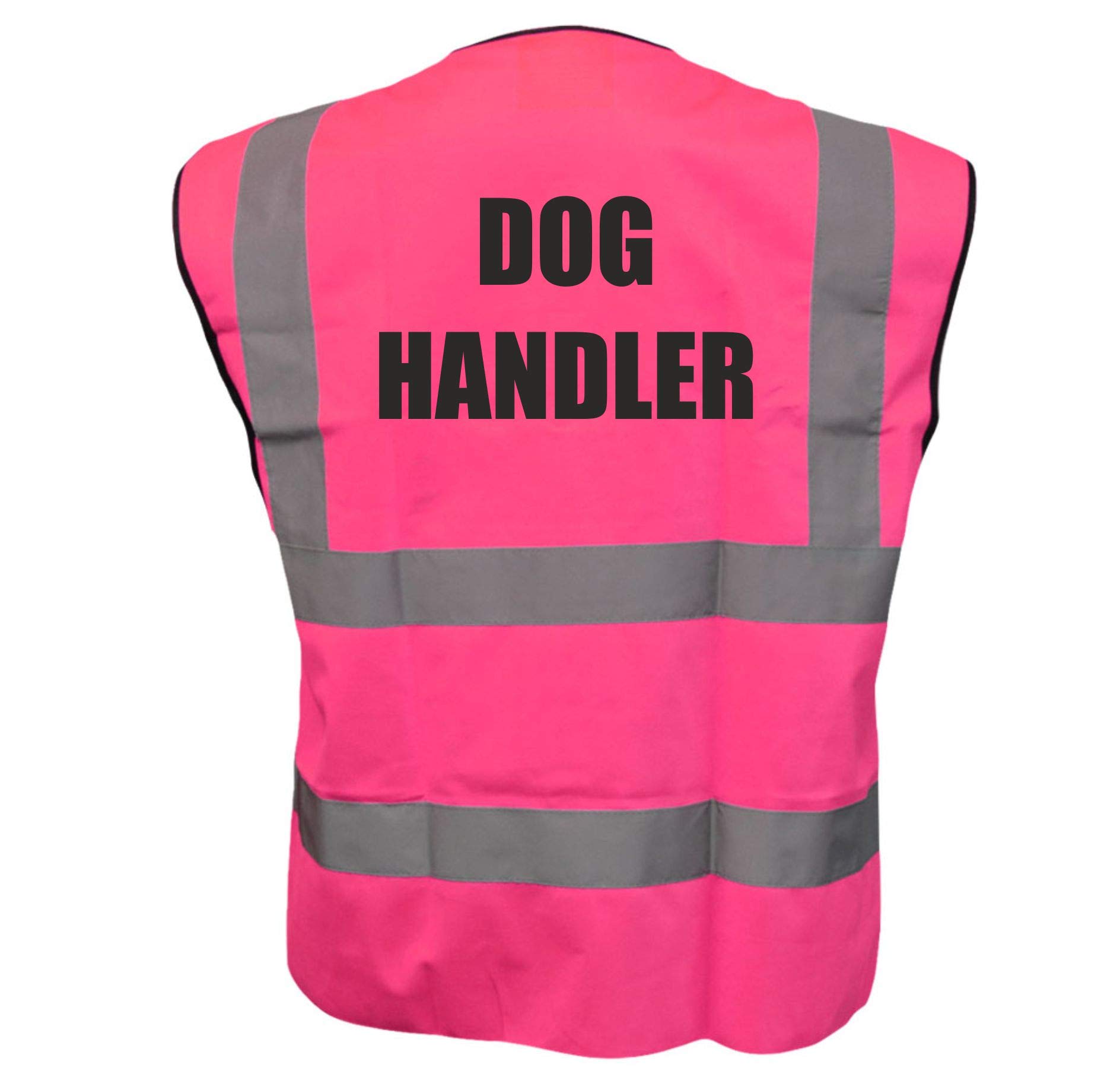 Dog Handler, Dog Walker Pink Hi Viz Vis Vest Reflective Waistcoat Jacket Road Safety High Visibility, Small