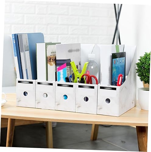 Miniatura 8 de Cabilock 5pcs Desktop Storage Rack File Holder Organizer for Students and Office Document Stand with Practical Design Space-saving File Organizer