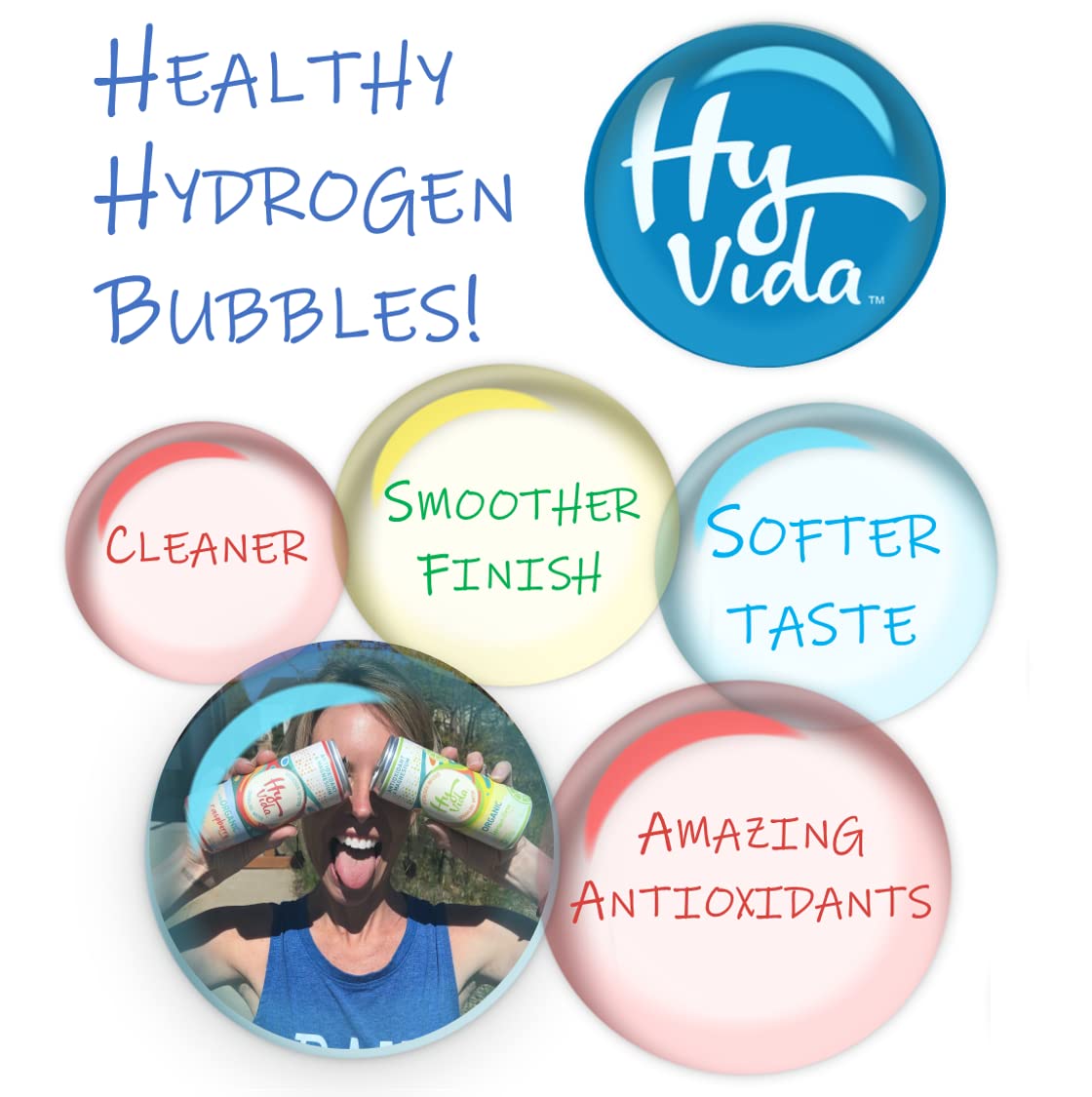 HyVida Pure Organic Antioxidant & Magnesium Sparkling Water Beverage