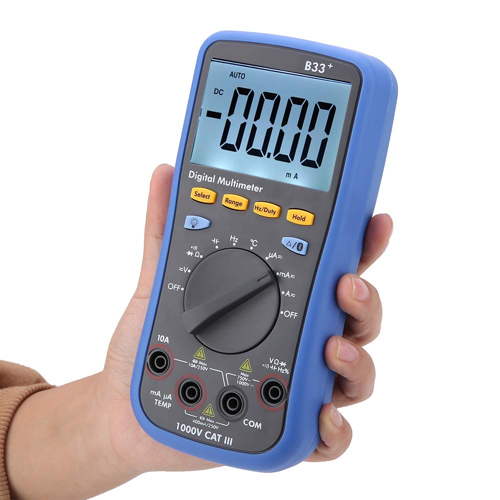Keenso Smart Voicereading Digital Multimètre B33 + pour Mesurer l'électricité et la Température pour un Usage Domestique et des Amateurs