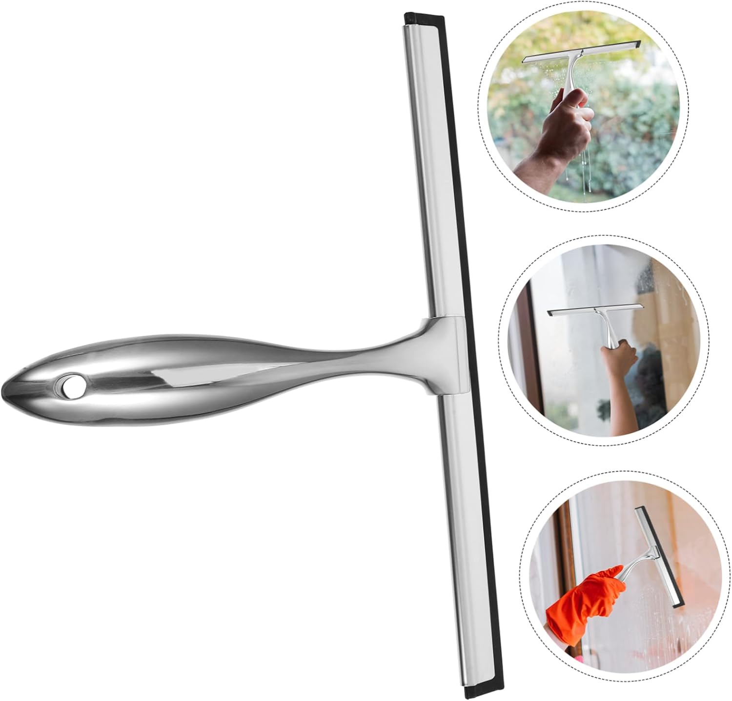 Ergonomic Handle Squeegee Glass Door Window Squeegee for Shower Car Window Cleaning