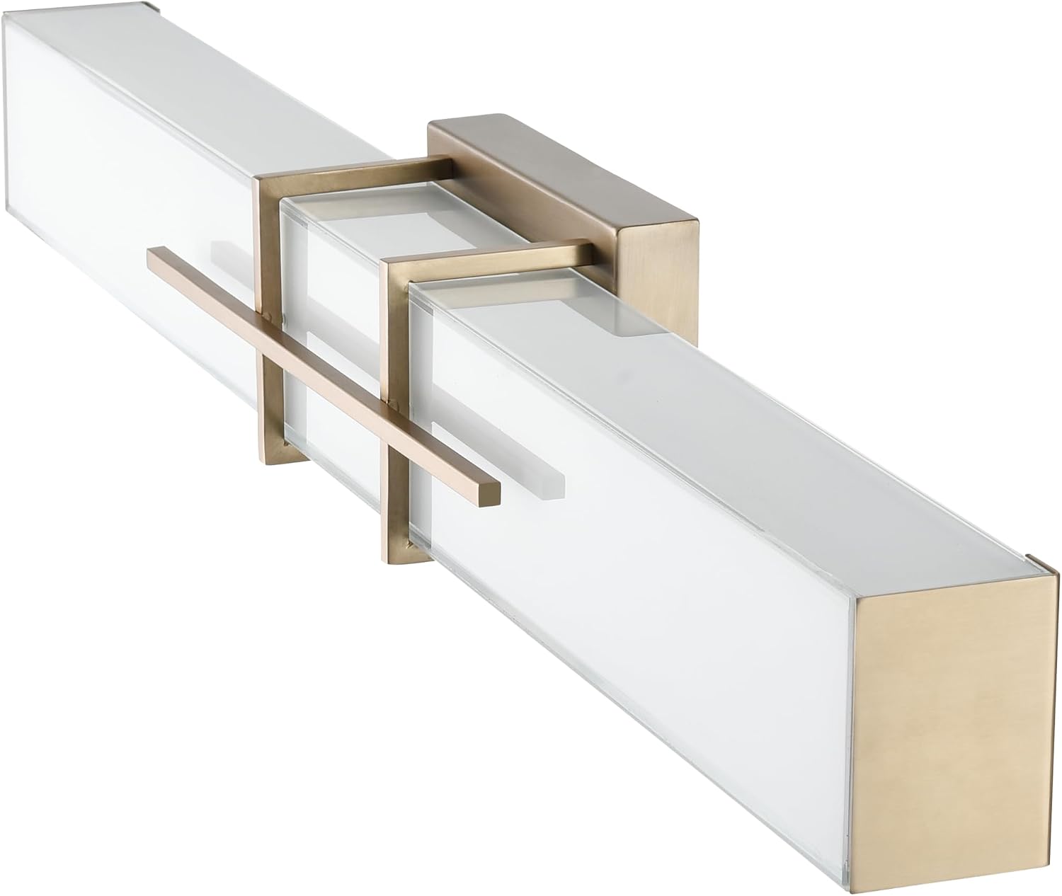 ML Lighting | Tocco Collection | 7771-MG | LED Light Vanity in Modern Gold Finish with White Glass Shade | 3000K 4000K 5000K | Selectable Color Temperature for Ambient Atmosphere