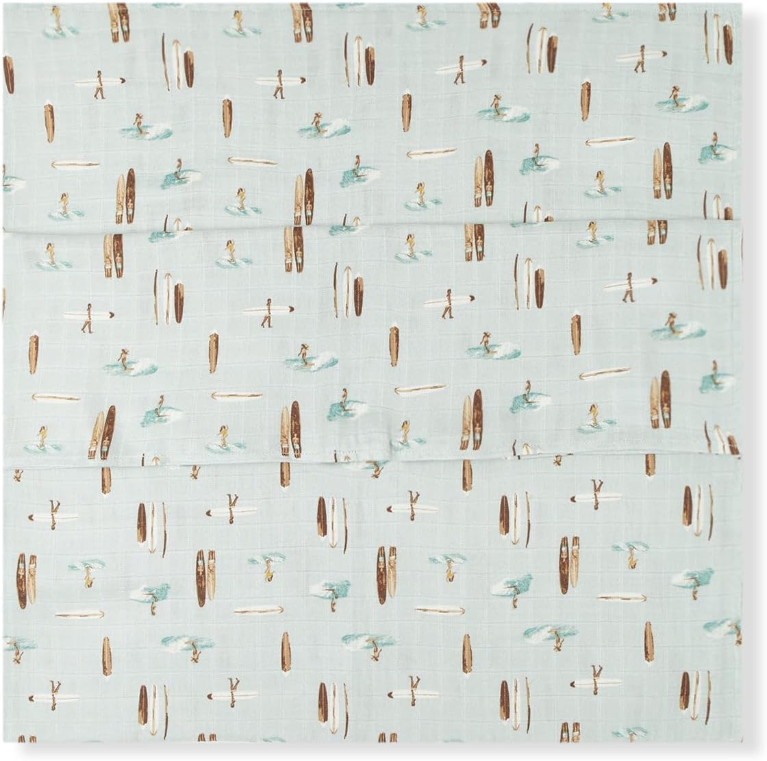Milkbarn Baby Swaddle Blanket - Soft, Breathable & Gentle Material - Nursery Swaddling Blankets for Boys and Girls, Vintage Surf