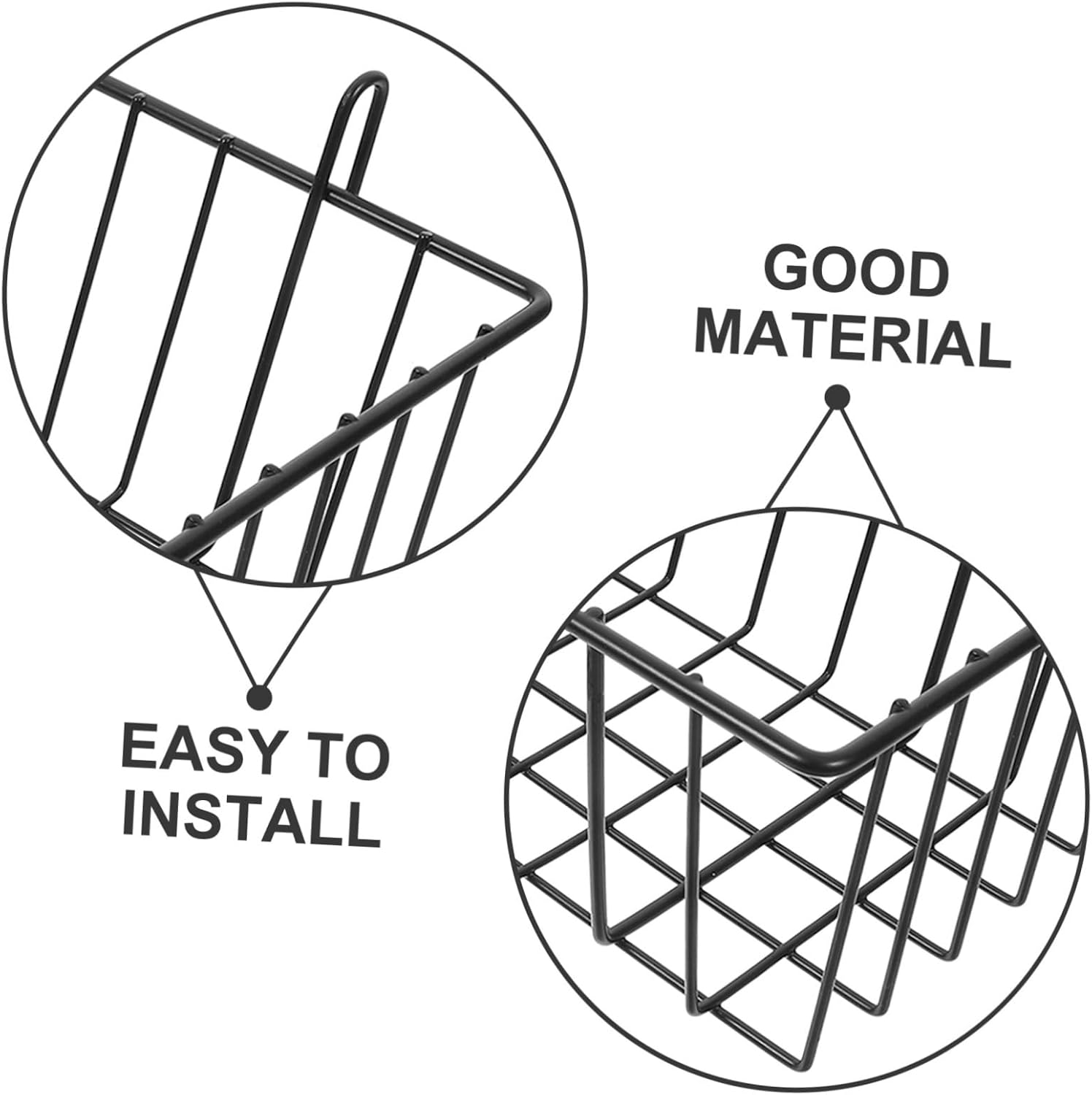 Ciieeo 2pcs Multi-use Hanging Baskets Versatile Wire Organizers for Wall Storage for Pantry Kitchen and Rv Sturdy Construction Easy to Install Modern Design