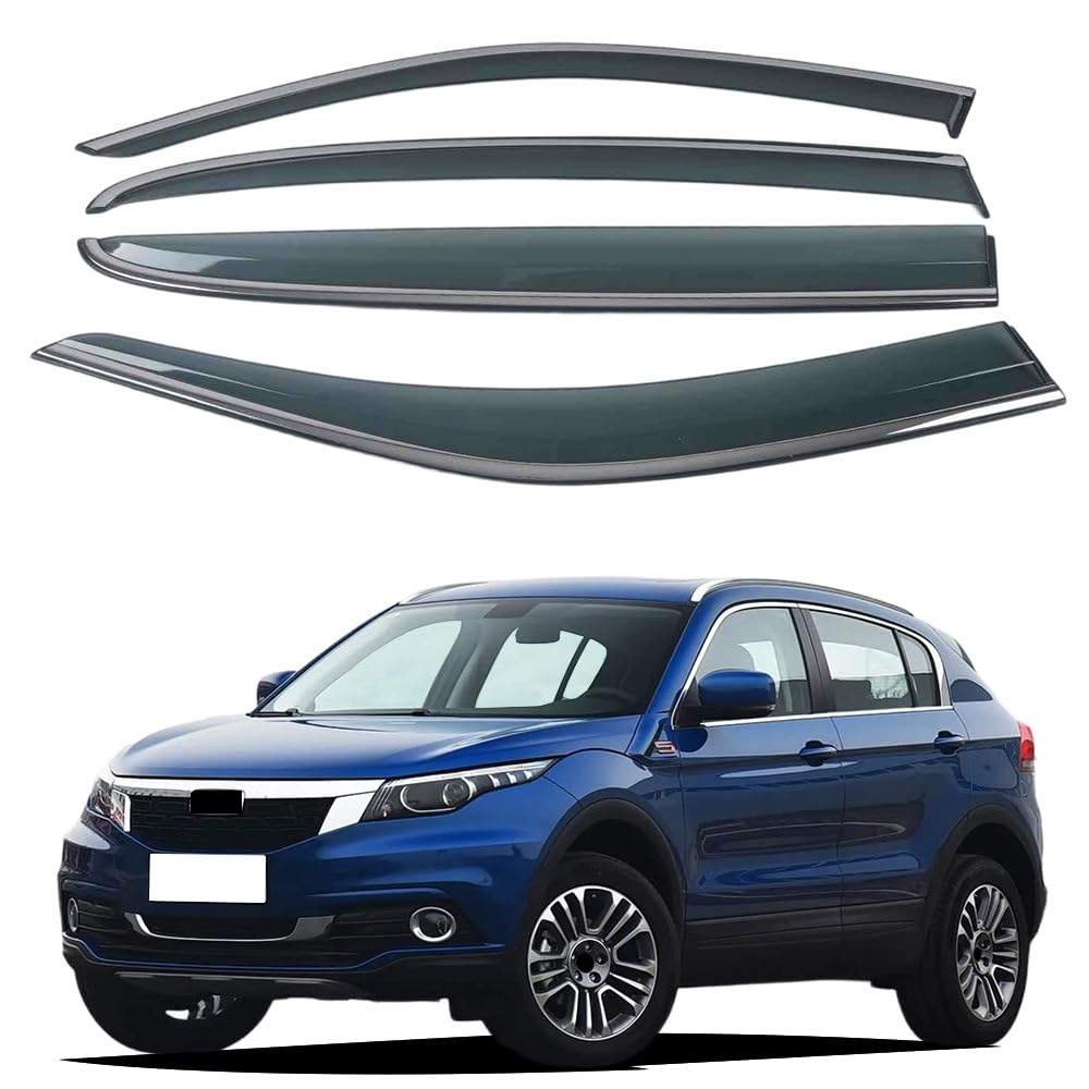 nwsplmy Wind Deflectors for Chery Qoros 5 2016-2022, Rain Guards Window Visors, 4-Piece, Protects Against Fading & Cracks