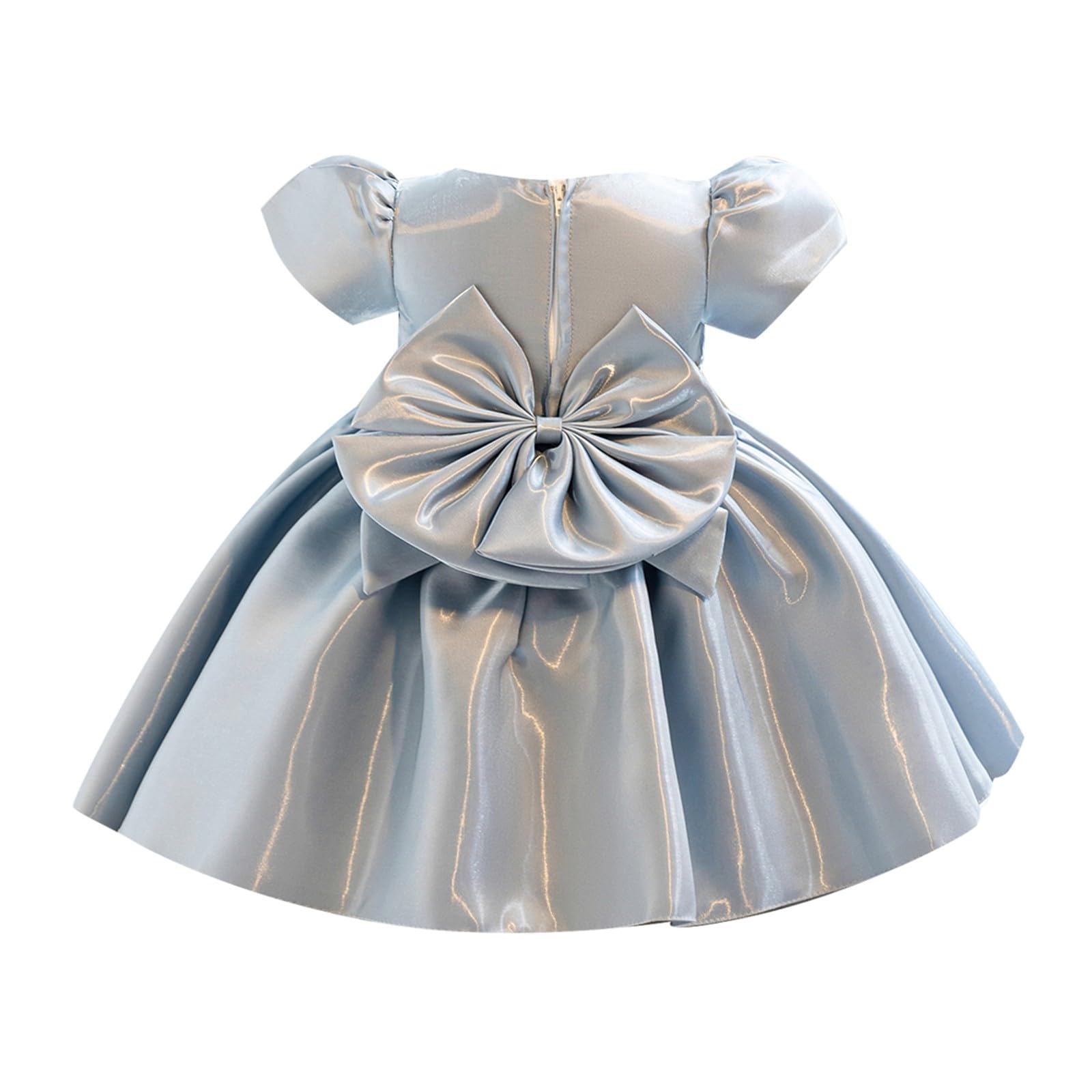 Vestido de fiesta para niña, lazo de princesa, manga abombada, vestido de fiesta, brillante, vestido de bautizo, boda, cumpleaños, tul, vestido de comunión, elegante, vestido de baile