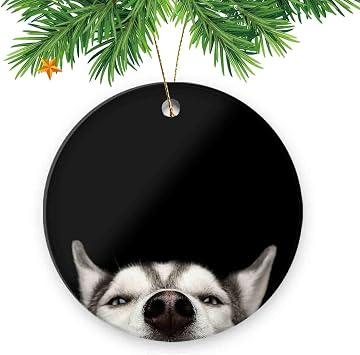 Cute Christmas Tree Ornaments for Home,Friends,Family Hanging Souvenir,Siberian Husky Dog
