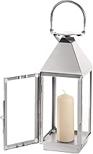 Lantern made of rust-proof stainless steel, decorative lighting on the balcony, garden light for hanging or standing, weatherproof