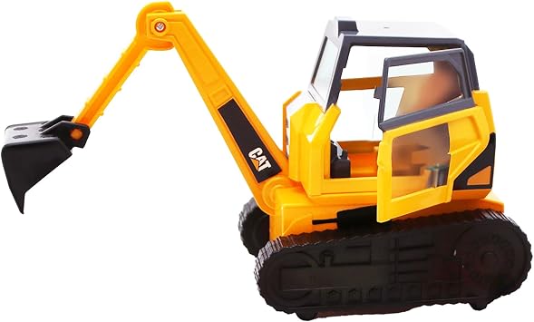 Cat Workforce Excavator Action Set, 23-Piece Kids Construction Toy Playset with 4-Inch Figure, Non-Drying Dirt Compound, Molds, Signs, Tools & Accessories, Ages 3+