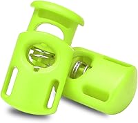 Vista 26 de CooBigo 20 piezas de cierres de cordón de resorte de plástico, cierres de palanca de cuerda de paracaídas para pantalones de sudor con cordón