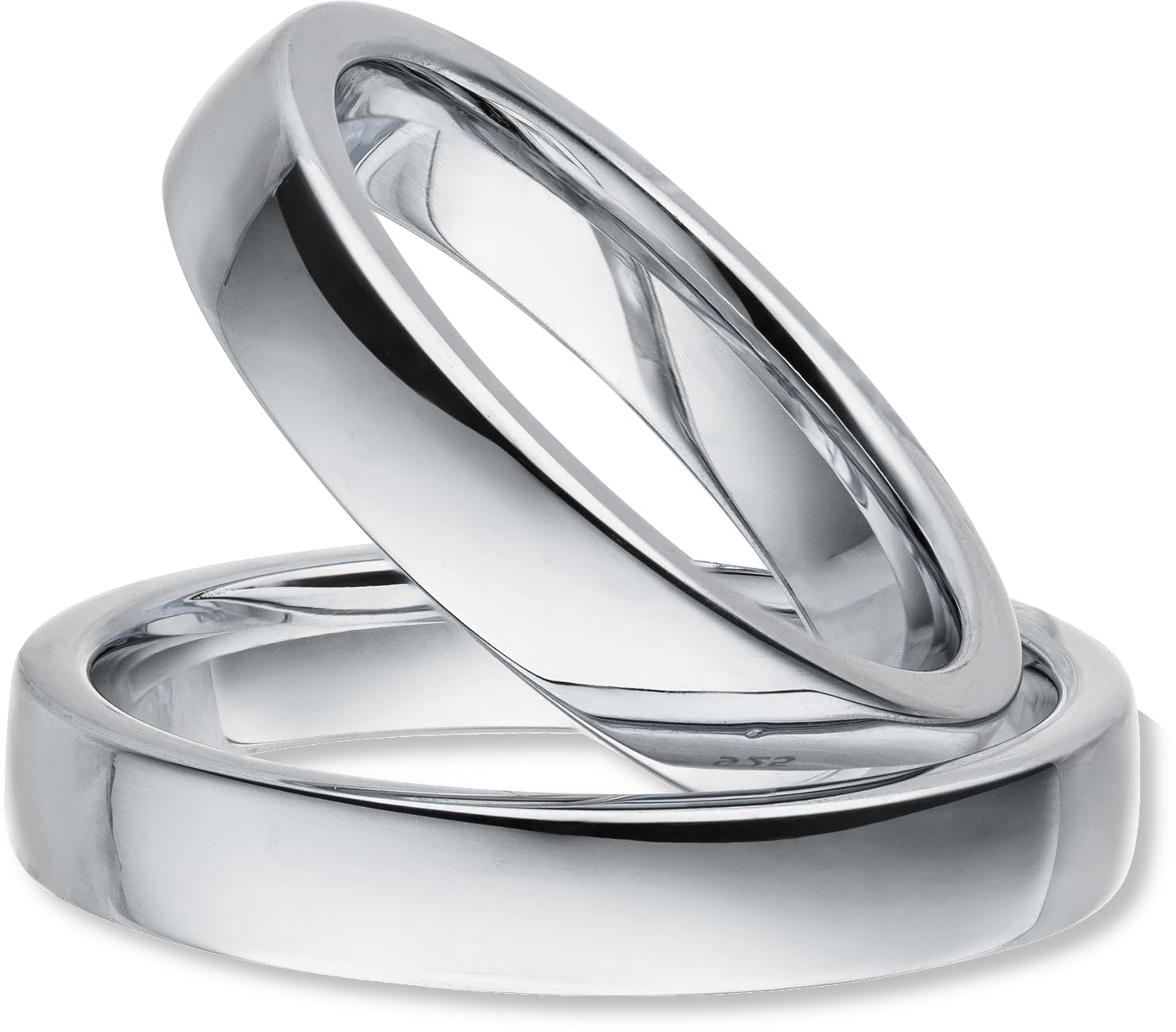 Kolibri Rings - Partnerringe Silber 925 Paarpreis Massiv 4 mm Breite Nickelfrei Freundschaftsringe Trauringe Eheringe 100% Made in Germany- Inkl. Gratis Etui + Gravur