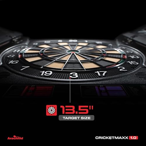 Miniatura 3 de Arachnid CricketMaxx 1.0: 13.5” recreation size with wood cabinet. Features 34 games, 183 variations, 8-player LED X/O scoring, and Heckler mode.