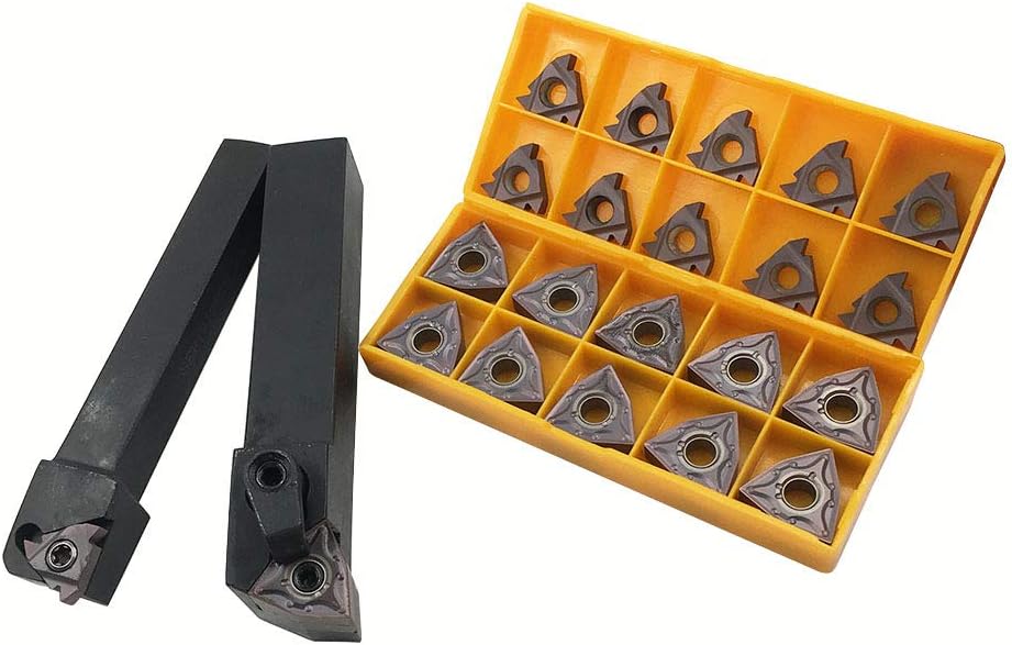 MWLNR1616H08 5/8" Lathe Turning Holder WNMG431 Carbide inserts, SER1212H16 SER 1/2" External Threading Holder 16ER AG60 Right Threaded inserts (MWLNR1616H08 +SER1212H16+16ER AG60+WNMG431(Bronze))