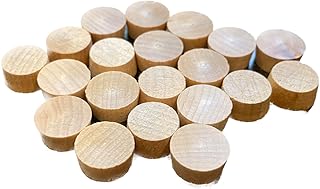 1-Inch Flat Head Birch Wood Plugs - Premium Quality, Smooth Finish, DIY Woodworking (50)