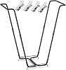 Outdoor Trash Bag Holder Metal Garden Trash Bag Holder for Yard Waste Stand Holds 30-45 Gallons Leaf Bag Holder with 4 Clips for Leaves Camping Lawn Party Weeding Yard Gardening(1pcs4clips