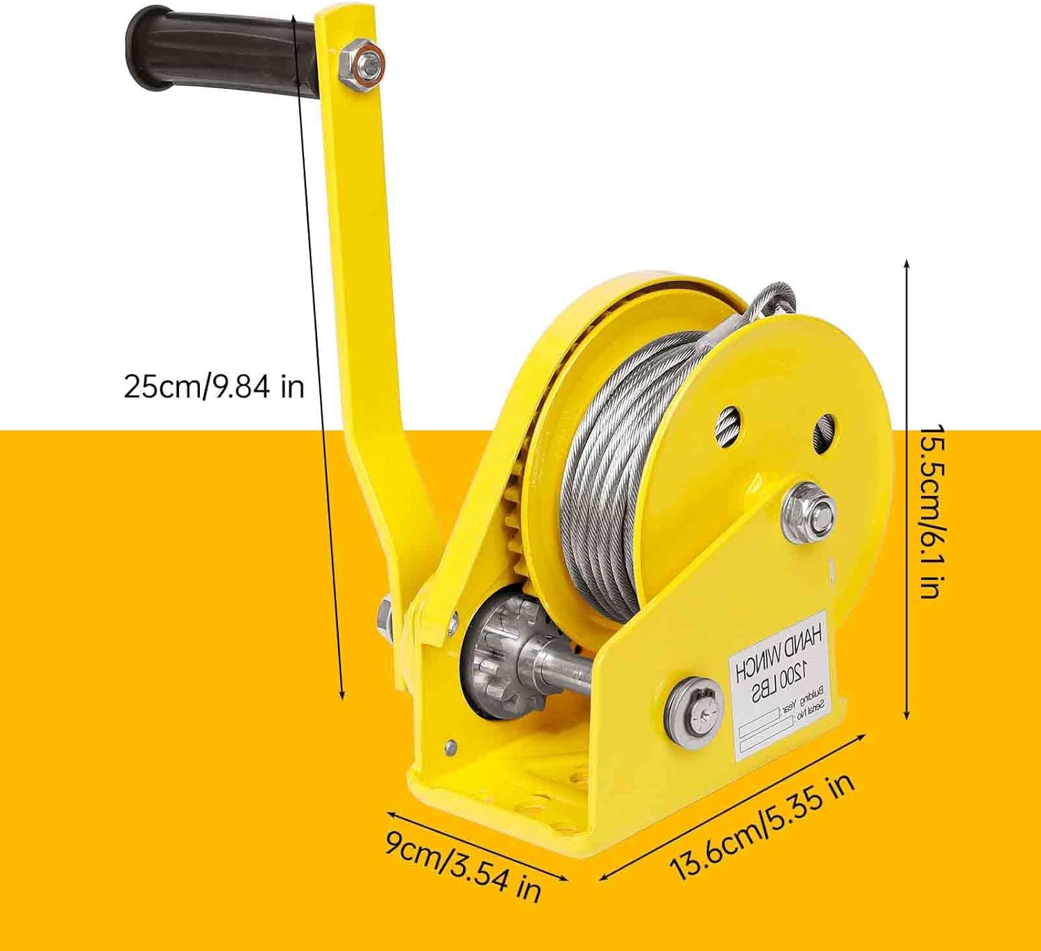 AC Installation Hoist Tool with Manual Winch - Easy Mount Bracket for Safe & Efficient Handling of 330LB Air Conditioning Units 30m Lift Height 3 Phase Ideal for HVAC Professionals
