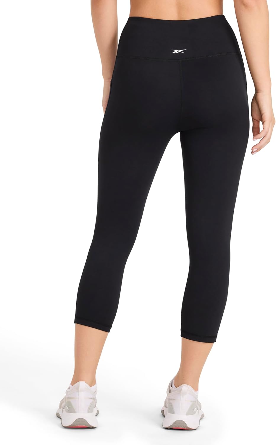 Reebok Women's Id Train Capri, Slim Fit, 20” Inseam, Lightweight Stretch Poly Motion Interlock Fabric, Moisture-Wicking