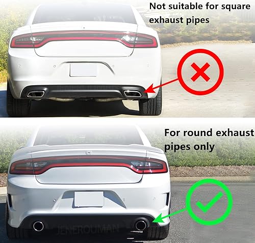 Miniatura 4 de Difusor trasero para cargador compatible con Dodge Charger SRT GT Scat Pack Daytona RT de 2015-2022, difusor de parachoques trasero estilo fibra de