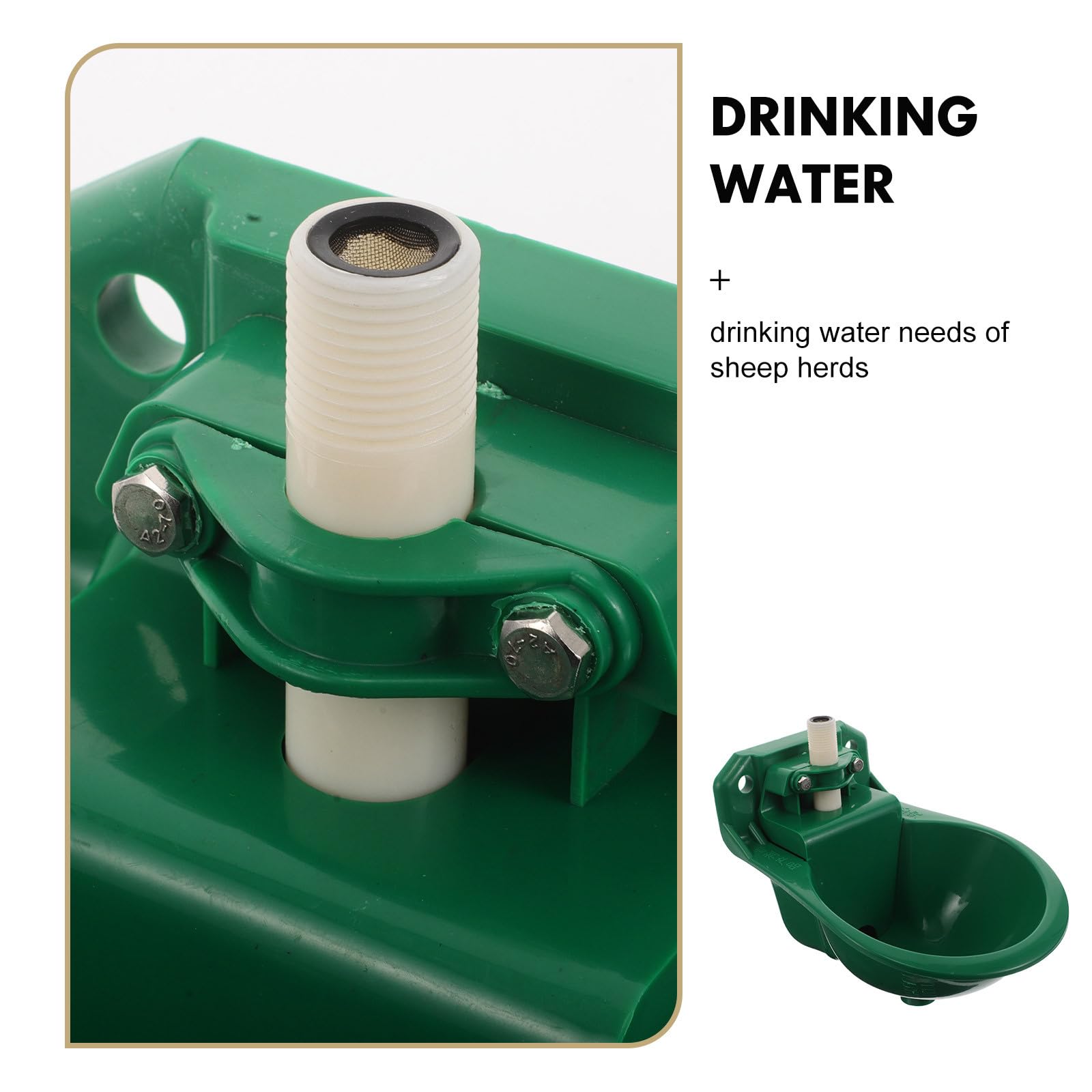 GANAZONO Abbeveratoio Automatico in Plastica per Pecore con Valvola a Galleggiante Ciotola Resistente con Foro di Drenaggio per Allevamento All’Aperto di Capre e Bovini Distributore
