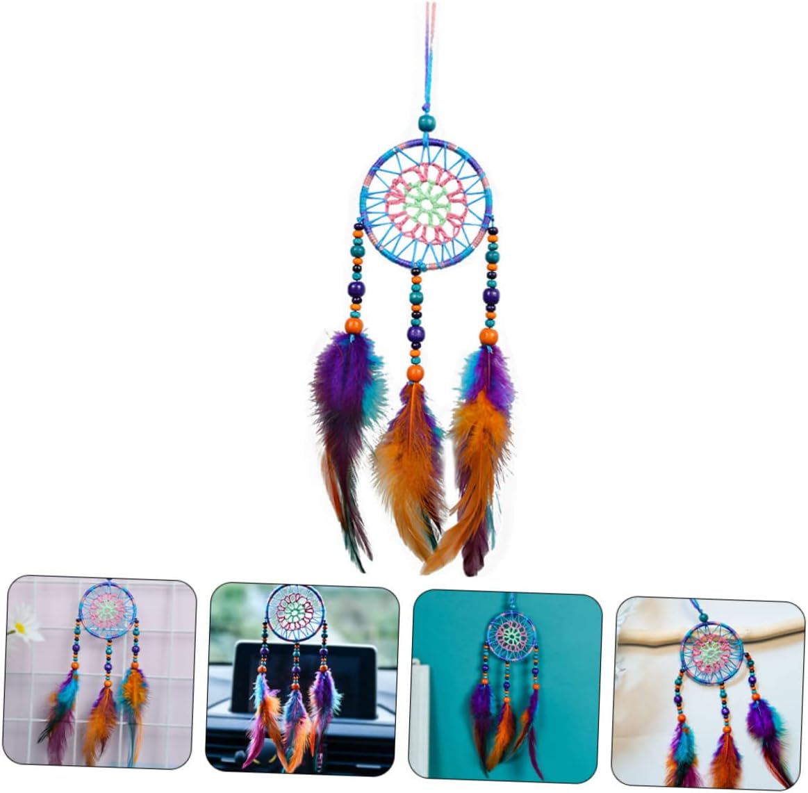 Cabilock Woven Dream Catcher Pendant Ceiling Decor Handmade Art Home Wall Decorati