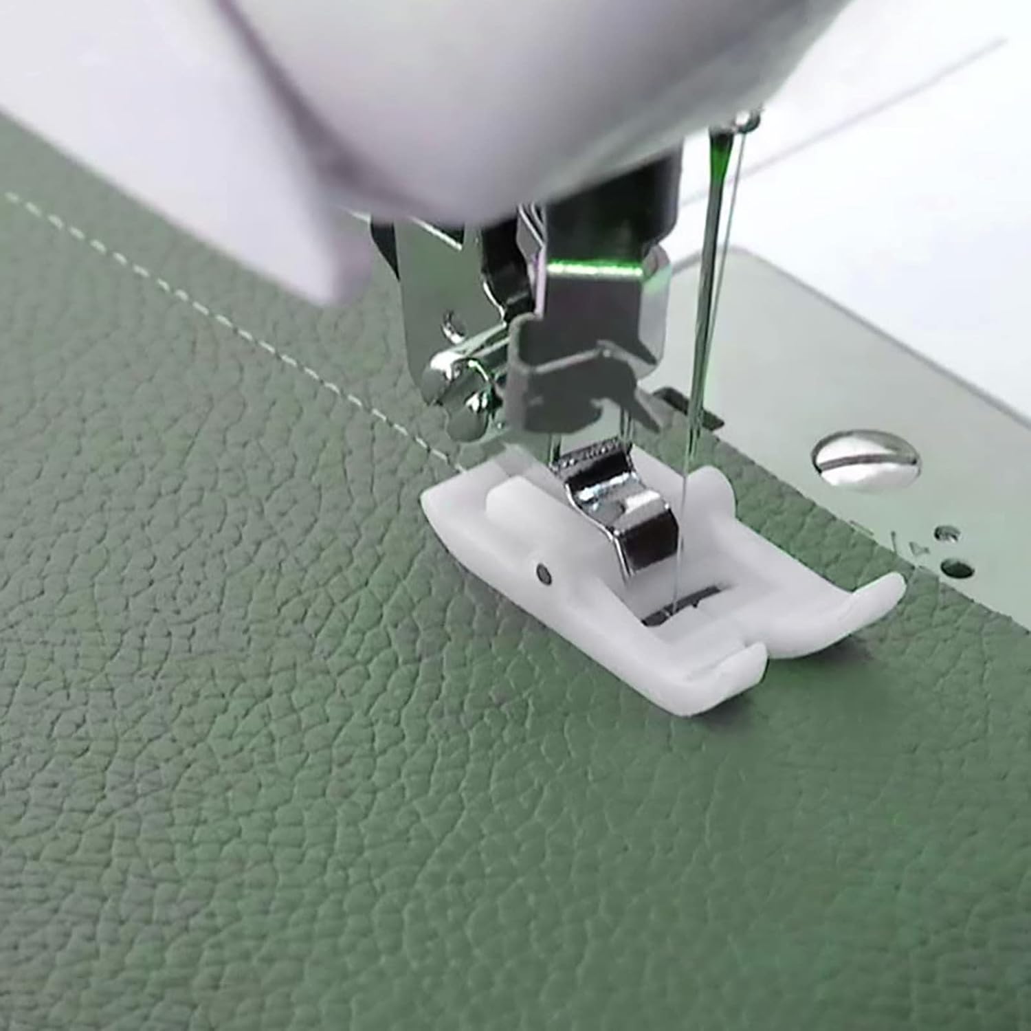 TISEKER 2 Pieces Roller and Non-Stick Zigzag Teflon Sewing Machine Presser Foot - Fits for All Low Shank Snap-On Singer, Brother, Babylock, Janome, Simplicity, Etc Sewing Machine