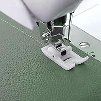 Vista 4 de 2 Pieces Roller and Non-Stick Zigzag Teflon Sewing Machine Presser Foot - Fits for All Low Shank Snap-On Singer, Brother, Babylock, Janome