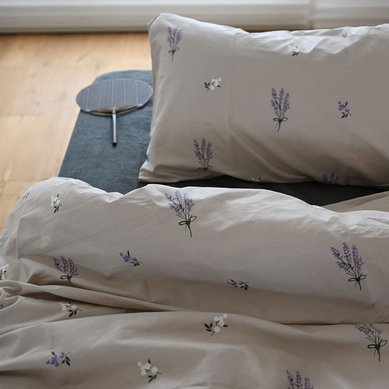 Couverture de couette en coton vintage 160x210cm ultra soft respirante avec fermeture éclair