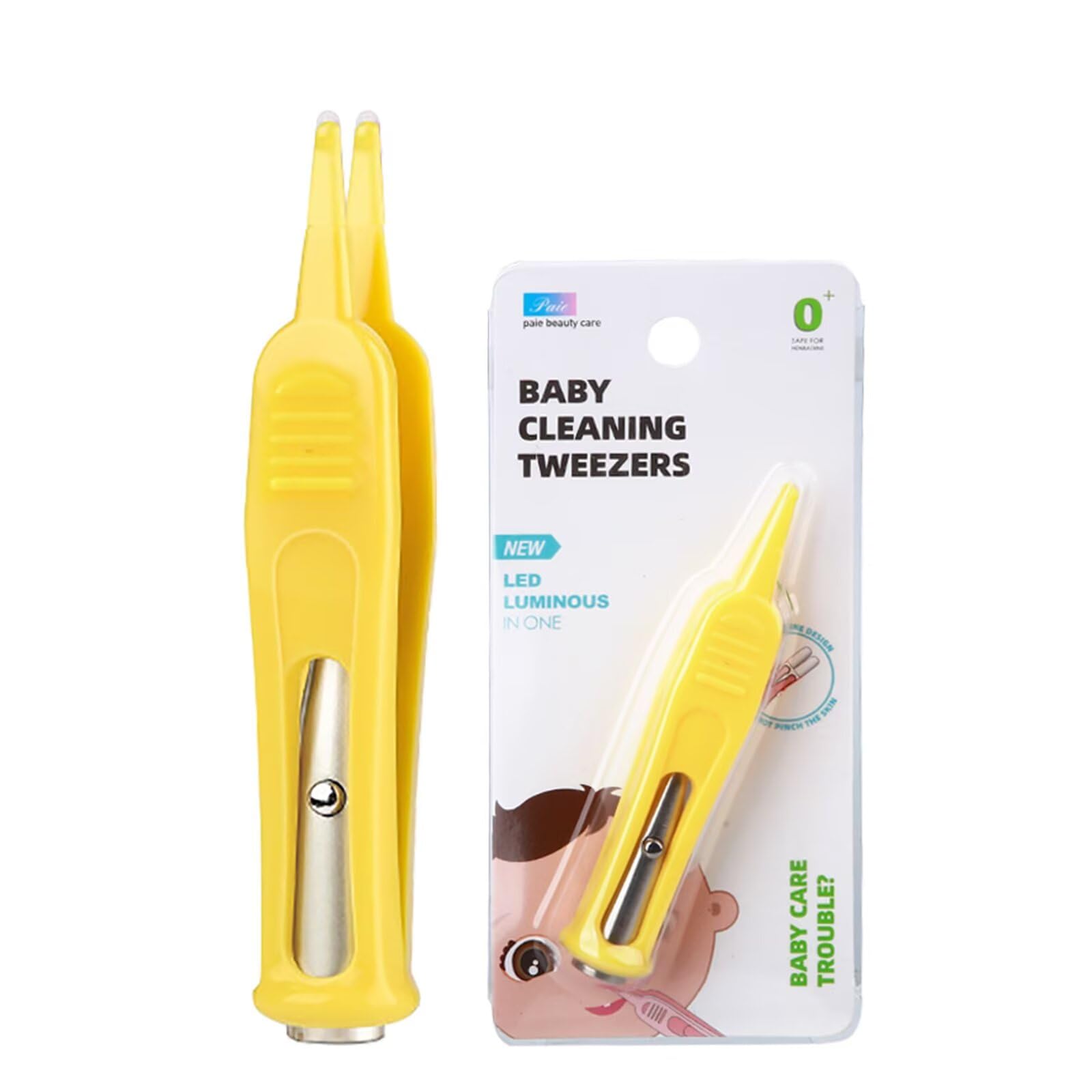 Pince à nez bébé LED plastique nettoyage nasal tête ronde soin bébé