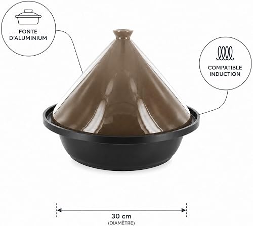 Cuisy KC2404 Stainless Steel Induction Taupe Tajine (30.20 x 30.20 x 23cm) - 4