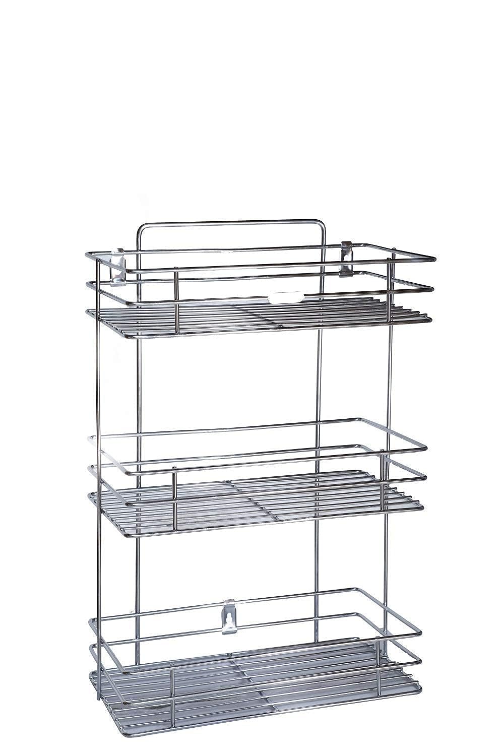 ABUDIT 3 Layer Stainless Steel Kitchen Organizer & Multipurpose Storage Rack for Home, Kitchen Tools & Accessories/Bathroom Wall Shelf. 2