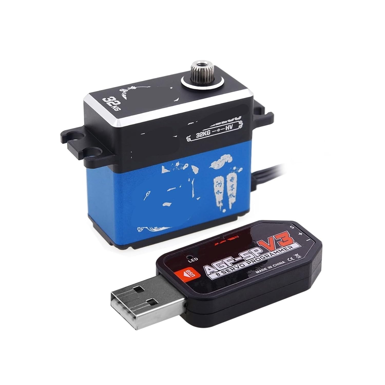 A73CHLW 32KG Digital Coreless High Torque 1/10 HV Programmable Waterproof Servo for 1/10(A73CHLW 32kg set5)