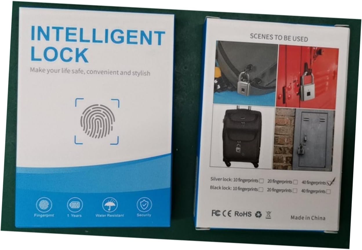 FRCOLOR Fingerprint Password Luggage Lock Suitcase Lock Smart Padlock for Travel