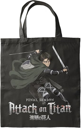 Elbenwald - Jute Bag Anime Motifs Demon Slayer, One Piece, Solo Leveling, Attack on Titan & More Multicoloured