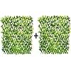 Go Hooked Durable Plastic Artificial Grass Fence for Outdoor Decor Plastic Versatile Maintenance Free Easy Install Weather Resistant UV Decorative Protected Green Pack of 2
