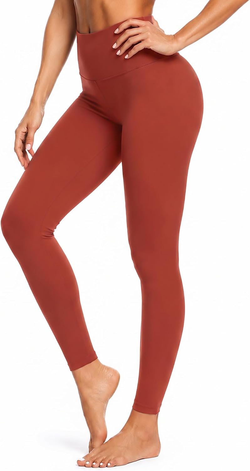 BLUEENJOY Leggings for Women - High Waisted Full Length Tummy Control Buttery Soft Yoga Pants for Workout Athletic Daily