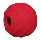 Tuff Tosser Bouncing Ball Tog Toy/Treat Holder, 4 Inches, Red, All Breed Sizes