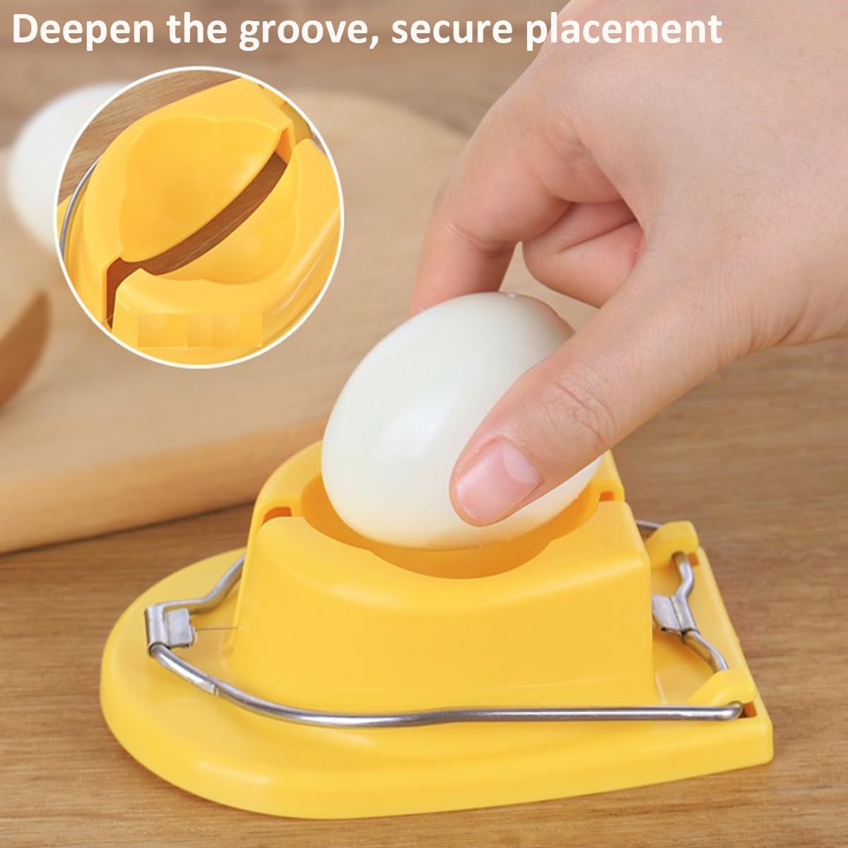 MXY Egg Slicer for Hard Boiled Eggs Deviled Egg Pickled Egg Cut Egg in Half image 4