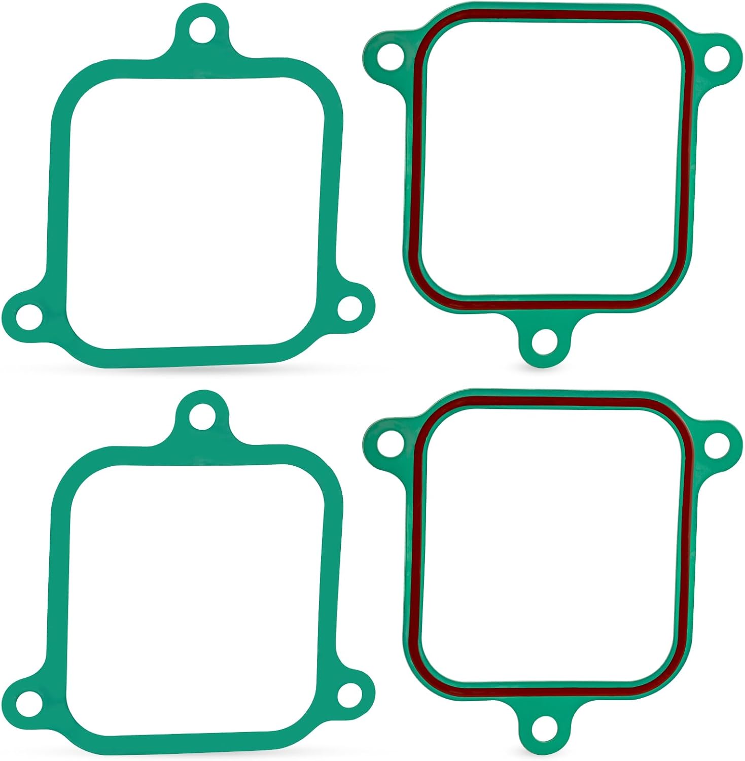 4Pcs Intake Plenum Gasket for Mercruiser 7.4L 454 CID V8 GM / 8.2L 502 CID V8 GM 805522A1