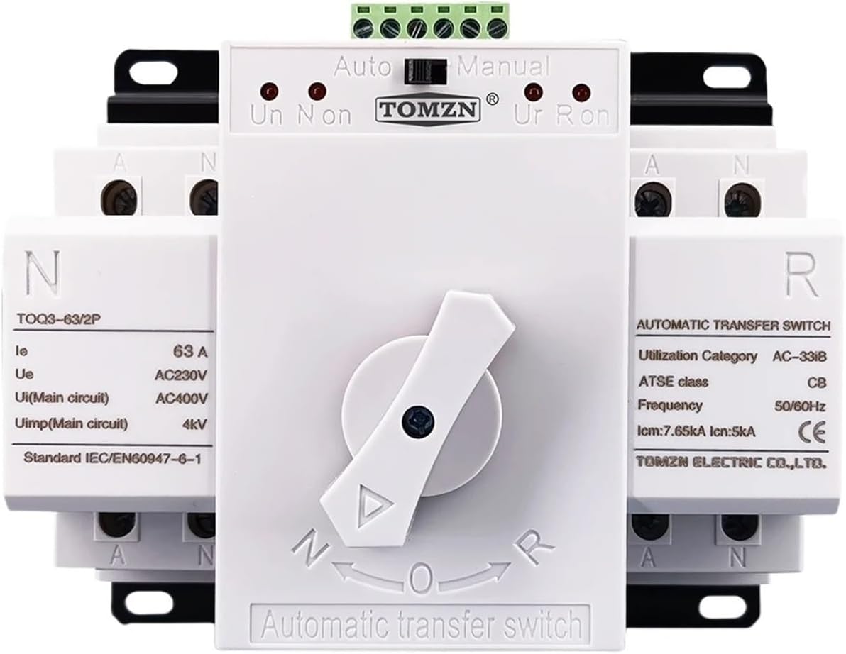TOQ3-2P/63 63A 230V Dual Power Automatic Transfer Switch