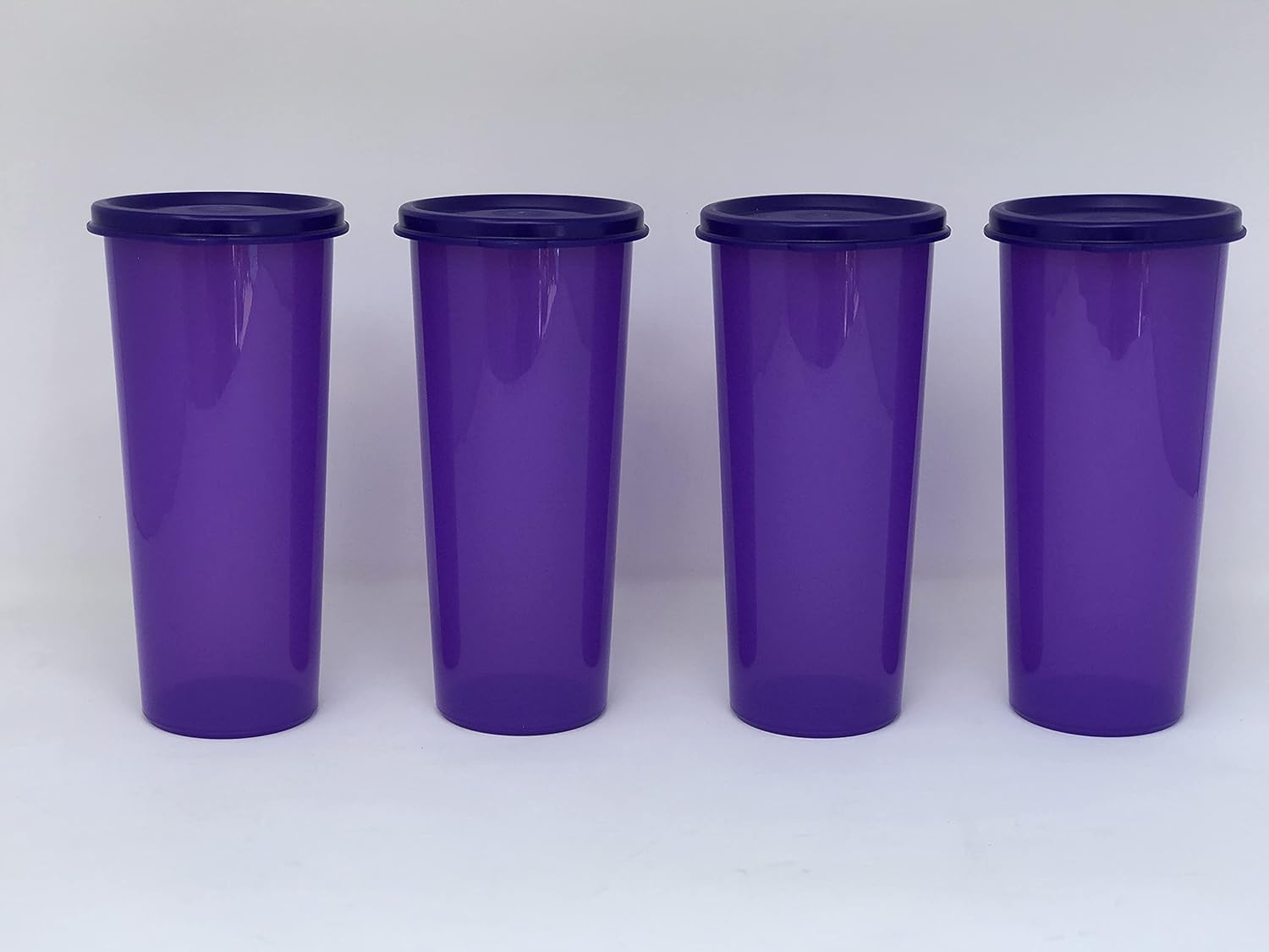 16oz TUMBLERS PURPLE SET OF FOUR With LIDS SPARE - NEW