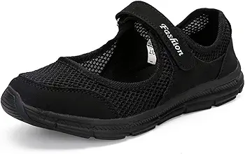 Mujer Zapatillas de Deporte Fondo Plano Zapatos para Correr Sneakers Adhesión rápida Calzado de Malla Air Tacón 2cm