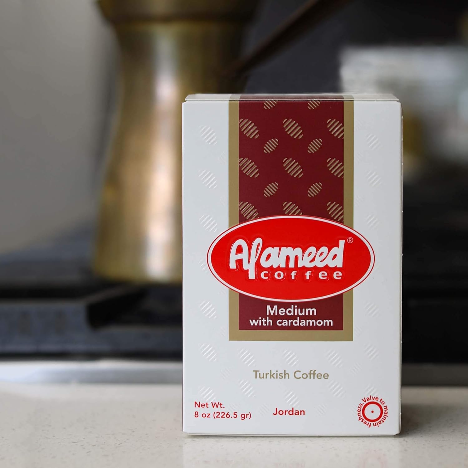 Al Ameed Coffee (Medium Roast with Cardamom, Pack - 3)