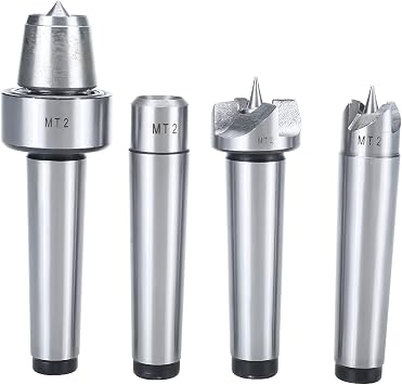 4Pcs MT2 Wood Lathe Live Center Set Drive Spur Cup for Woodworking Machines