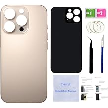 16 Pro Back Glass Replacement for iPhone 16 Pro Back Cover Glass Desert Titanium, 6.3 inches with Pre-Installed Tape +Installation Instruction + Repair Tools Desert Titanium