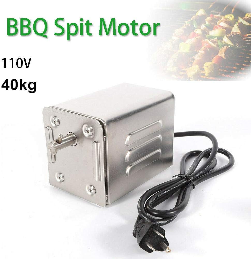 BBQ Grill Rotisserie Spit Motor 15W 40kg Balanced Load Pig Lamb Chicken Goat Grill Barbecue Spit Rotisserie Roaster Stainless Steel Electric Motor