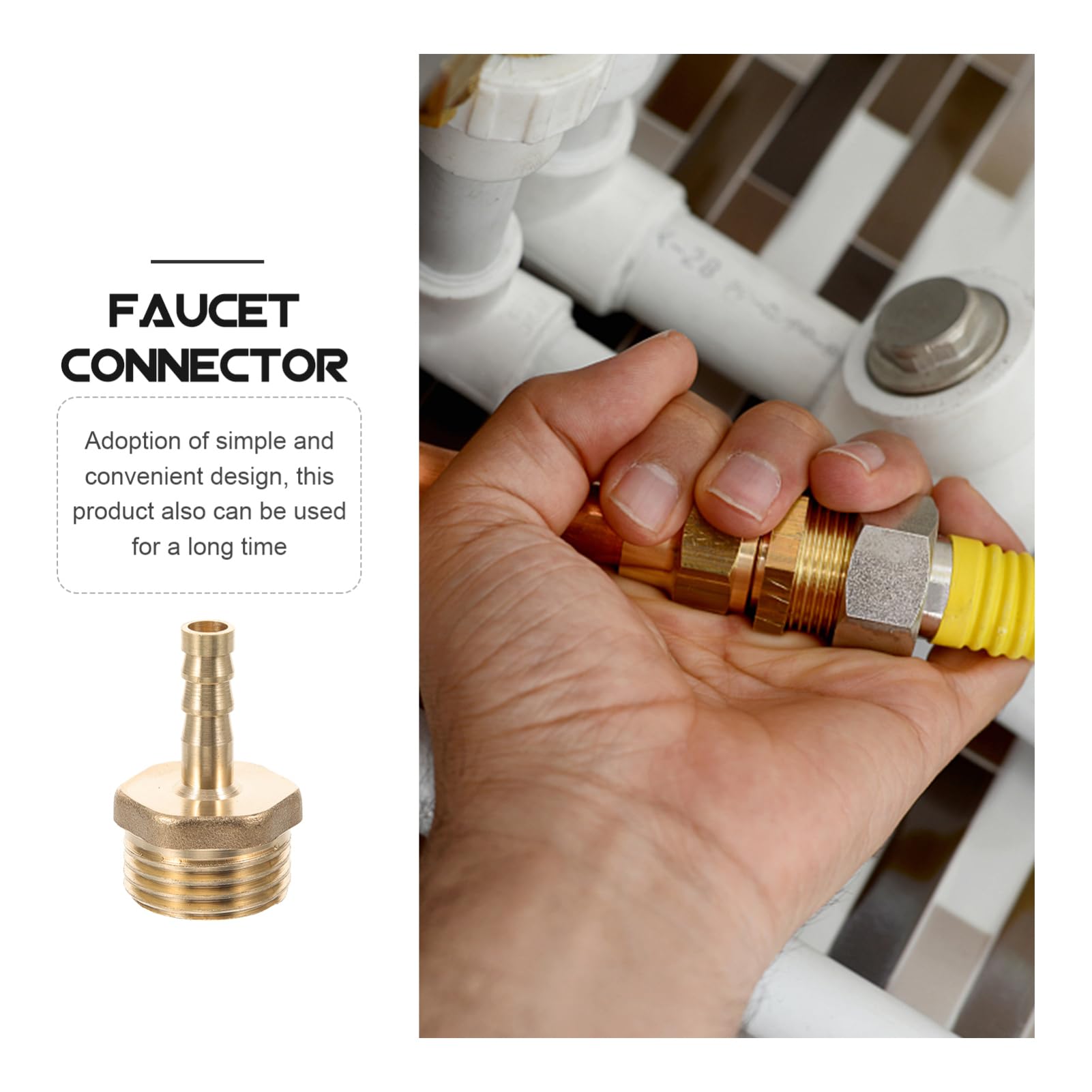 TOPBATHY 5 Set Raccordo Pex Adattatore Per Tubo Pex Connettore Per Acqua Facile Da Installare E Resistente Alla Perdita 4 Pezzi*5