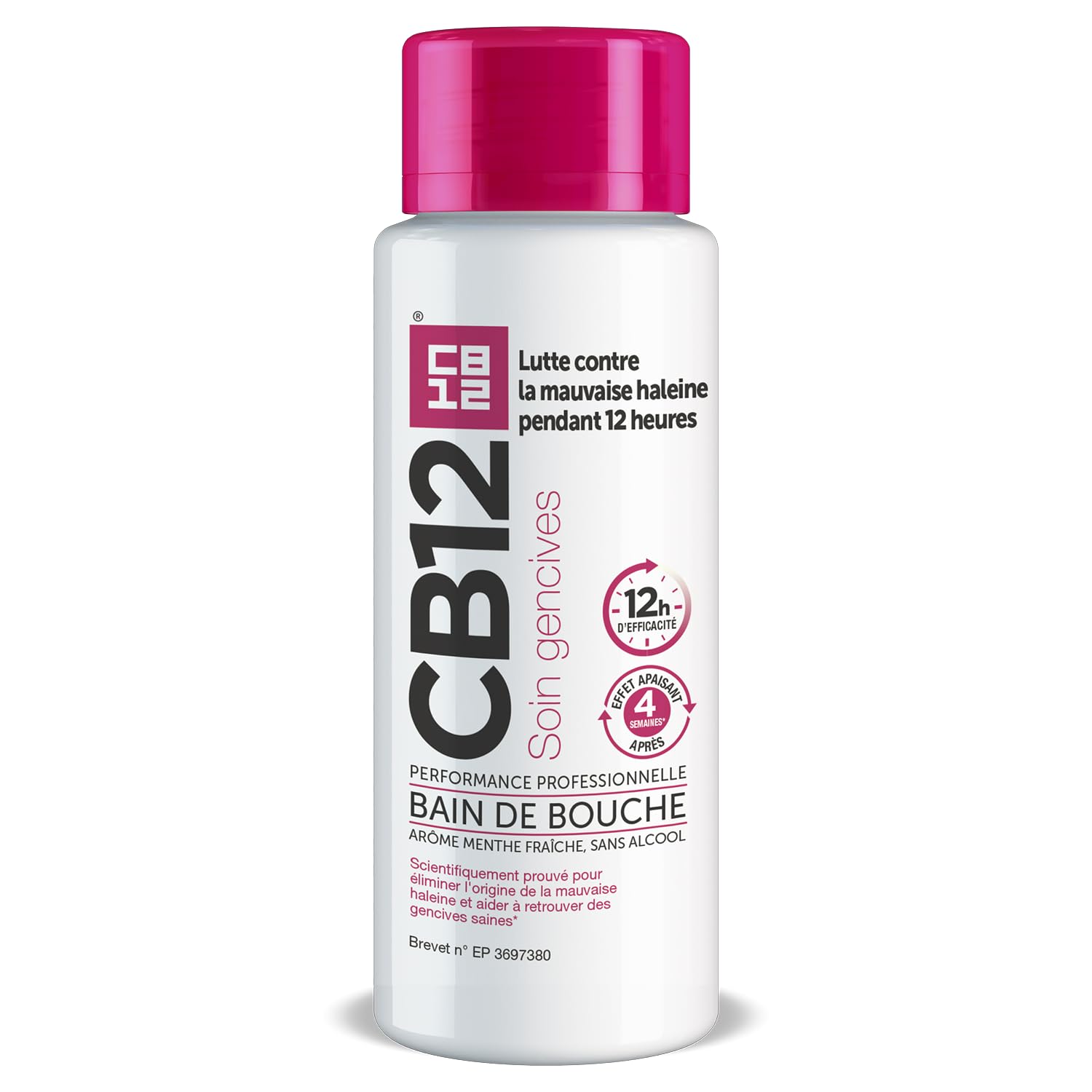CB12 - Bain de bouche - Soin gencives - Sans alcool - Combat la mauvaise haleine pendant 12 heures - Aide à restaurer et maintenir des gencives saines - Arôme menthe fraîche - 250 ml
