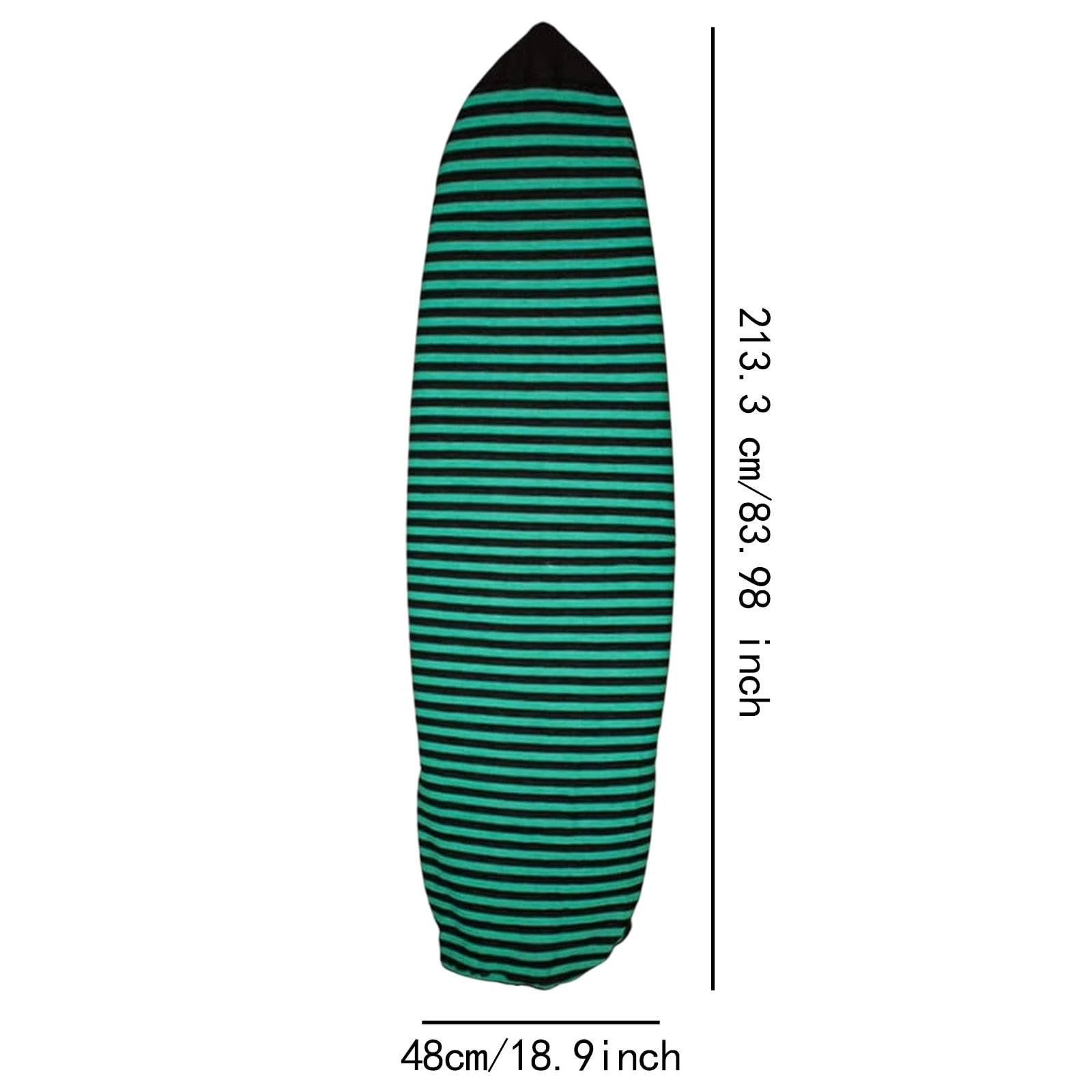 Funda Tipo Calcetín para Tabla de Surf Y Tabla de Surf Longboard con Estampado de Rayas Negras. Práctica Funda con Estampado de Rayas para Tabla de Su