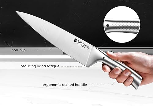 Miniatura 2 de BRODARK Juego de cuchillos de cocina juego de cuchillos de cocina con bloque y afilador integrado, 15 cuchillos de chef ultra afilados, acero
